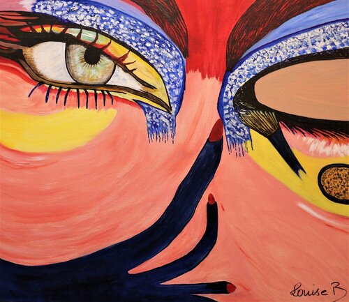 Maquillage pour la fête von Louise Bressange, Malerei kaufen auf Singulart