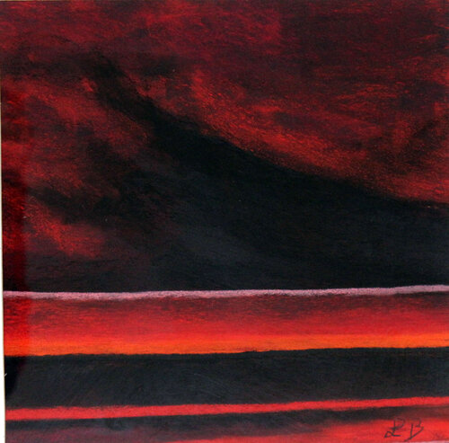 coucher de soleil by Louise Bressange, Work on Paper for Sale on Singulart