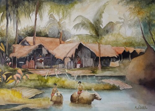 Impression tropicale by Martial BIDARD, Work on Paper for Sale on Singulart
