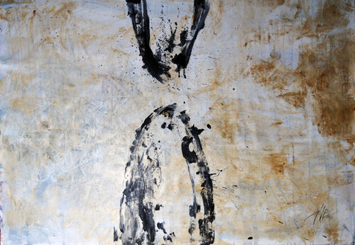 Leo, mi compañero van Angel Santiago Plata, Schilderij te koop op Singulart