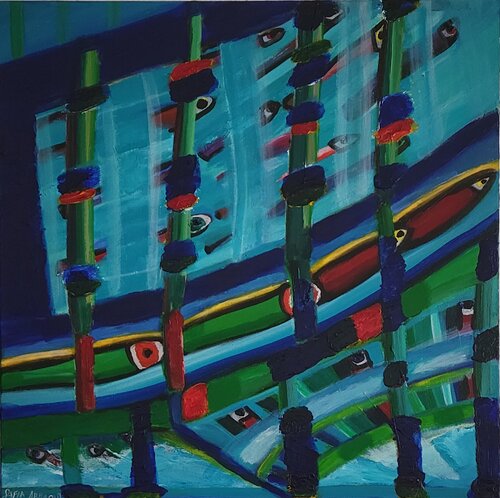 Danse aquatique van Safaa Abbaoui, Schilderij te koop op Singulart