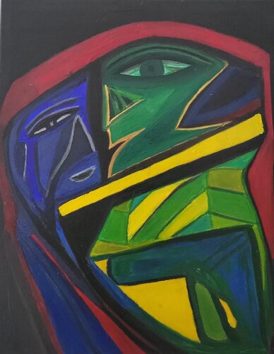 Amour à l'extrême van Safaa Abbaoui, Schilderij te koop op Singulart