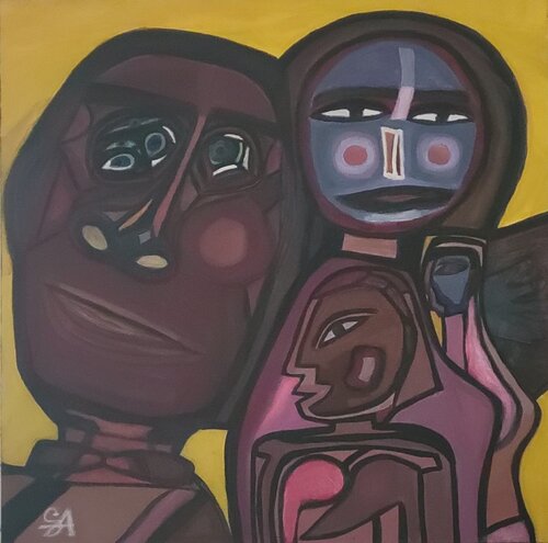 Âmes connectées par Safaa Abbaoui, Peinture en vente sur Singulart