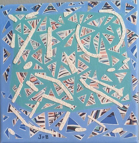 Eau et construction par Jane Barthès, Peinture en vente sur Singulart