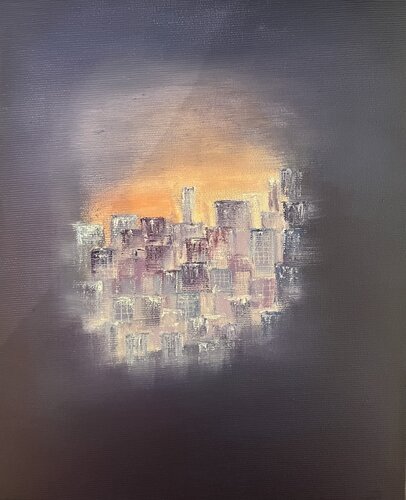De ma fenêtre de Emna Amous, Pintura a la venta en Singulart