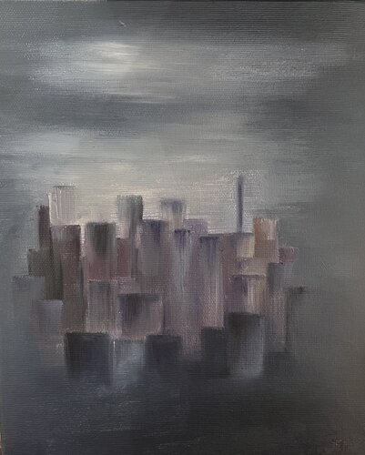 Derrière le brouillard par Emna Amous, Peinture en vente sur Singulart