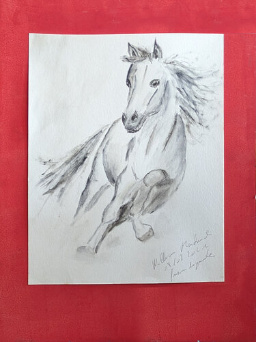 Cheval Camargue de WILLIAM MARCHEVAL, Pintura a la venta en Singulart