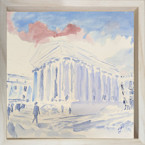 Etude sur la maison carrée di WILLIAM MARCHEVAL, Opera su carta in vendita su Singulart