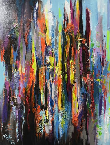 Busy city de Rafa Tom, Pintura a la venta en Singulart