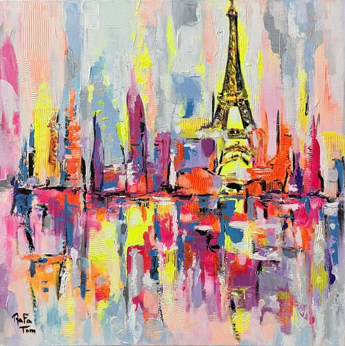 The Lights of Paris di Rafa Tom, Pittura in vendita su Singulart