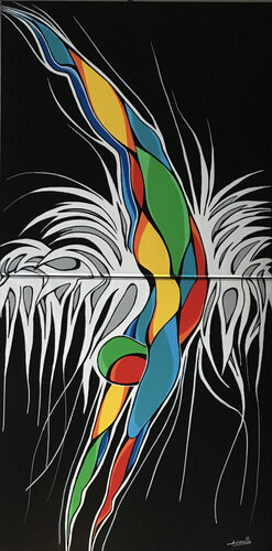 Plongeon di Ghyslaine LEONELLI, Pittura in vendita su Singulart
