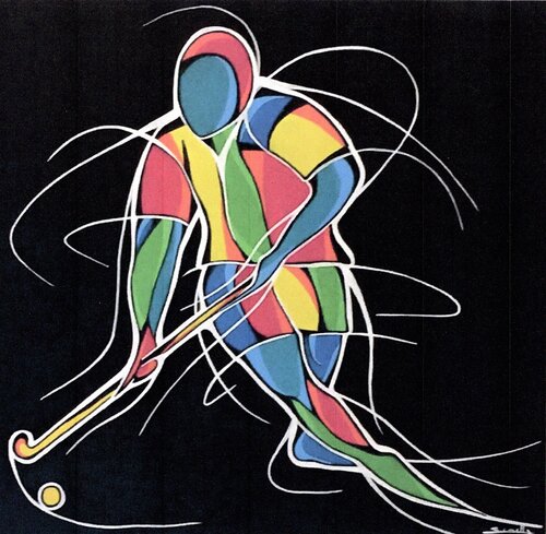 Hockey van Ghyslaine LEONELLI, Schilderij te koop op Singulart