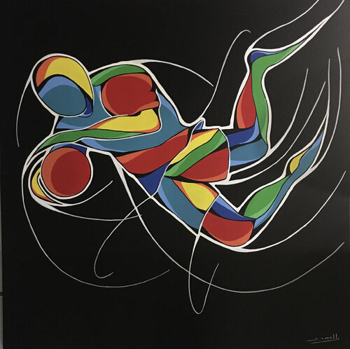 Goal di Ghyslaine LEONELLI, Pittura in vendita su Singulart