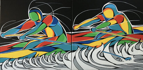 Aviron von Ghyslaine LEONELLI, Malerei kaufen auf Singulart