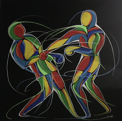 Sur le ring van Ghyslaine LEONELLI, Schilderij te koop op Singulart