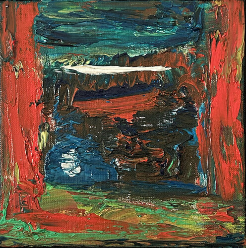 OUTSIDE THE WINDOW 1 di Zoltan Dudash, Pittura in vendita su Singulart