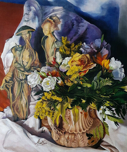 Solidago von arlette Sandre signé Arlsan, Malerei kaufen auf Singulart