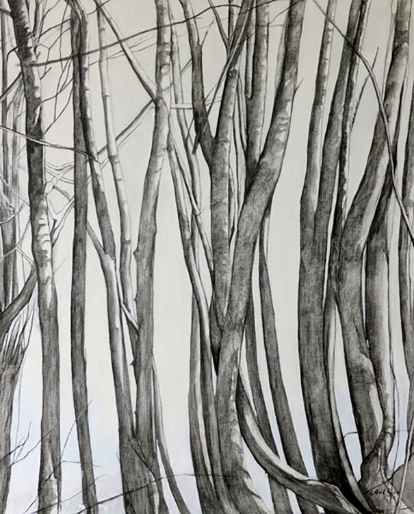 Jour d'hiver arlette Sandre signé Arlsan