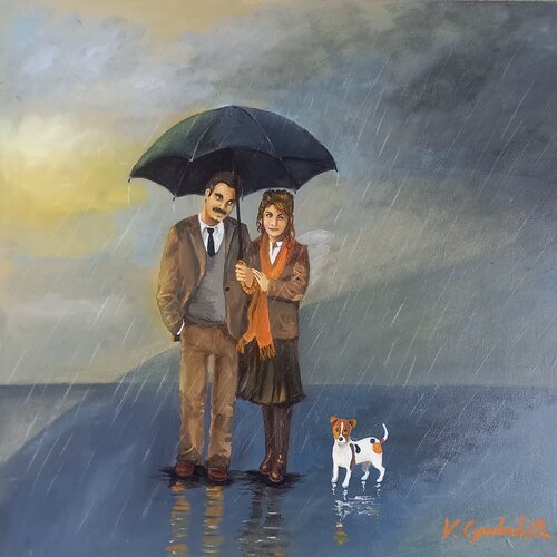 Un petit coin de parapluie van VALERIE CYMBALISTA, Schilderij te koop op Singulart