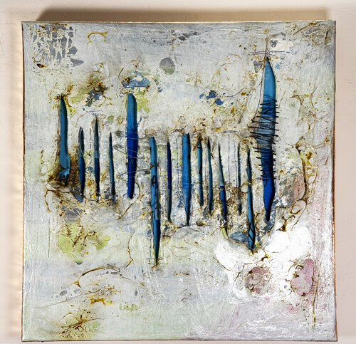 Blue Containment Unit – Study n. 1 by ThAblueCat, 油畫 for Sale on Singulart