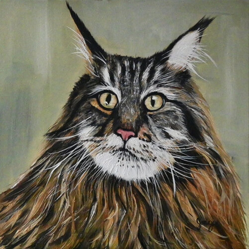 Pussy cat di Jomay Tam, Pittura in vendita su Singulart