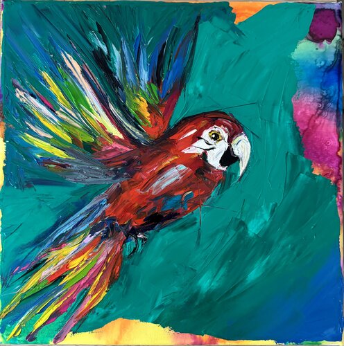 Messenger of the rainforest by Elisabet Alba Rio, Painting for Sale on Singulart