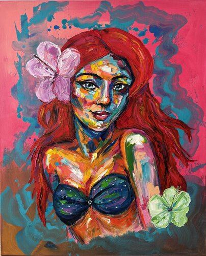 The ocean chose her di Elisabet Alba Rio, Pittura in vendita su Singulart