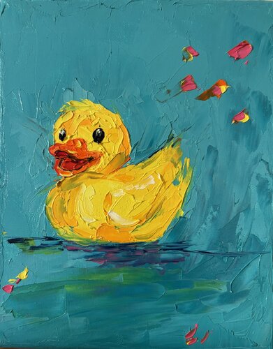 Quack up for the summer van Elisabet Alba Rio, Schilderij te koop op Singulart