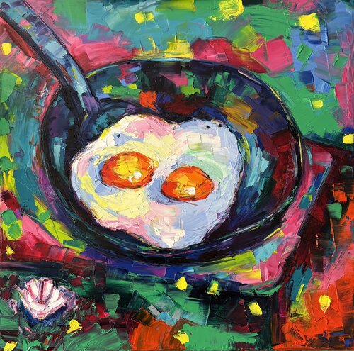 Eggstatic morning von Elisabet Alba Rio, Malerei kaufen auf Singulart