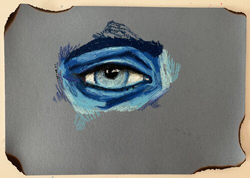 The blue witness by Elisabet Alba Rio, Painting for Sale on Singulart