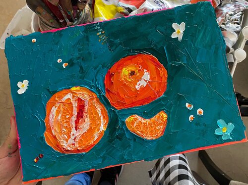 Relaxing morning by the pool van Elisabet Alba Rio, Schilderij te koop op Singulart