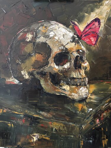 Where the void begins — Self-portrait par Elisabet Alba Rio, Peinture en vente sur Singulart