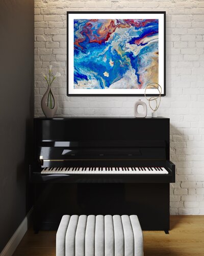 L’AMOUR BLEU by JOLIEMOME CHANUT, Work on Paper for Sale on Singulart