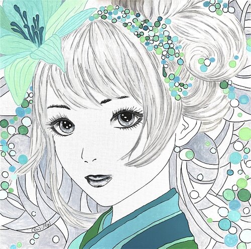 VIE-SAGE : NOZOMI van Chris Alys, Schilderij te koop op Singulart