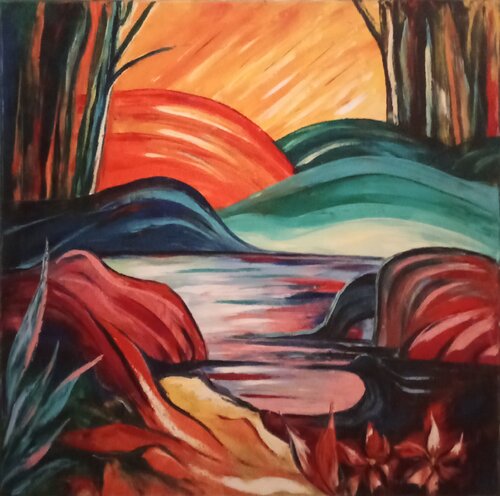 Zyclus Sonnenlandschaften Olga Schrufer-Kozlova