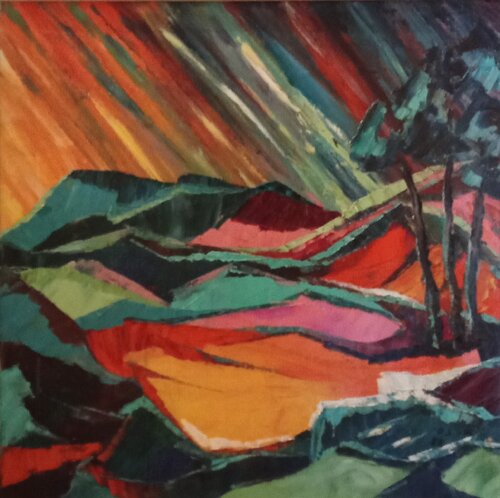Paysage du Soleil XX von Olga Schrufer-Kozlova, Malerei kaufen auf Singulart