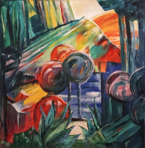 Sonnenlandschaften IX von Olga Schrufer-Kozlova, Malerei kaufen auf Singulart