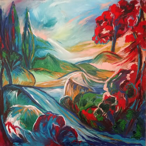 Fin d'après-midi provençale di Olga Schrufer-Kozlova, Pittura in vendita su Singulart