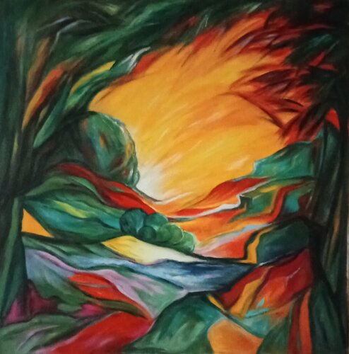 Soleil intense by Olga Schrufer-Kozlova, Painting for Sale on Singulart