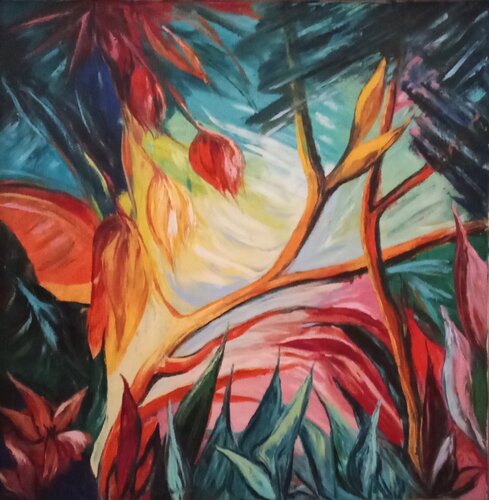 exubérance tropicale di Olga Schrufer-Kozlova, Pittura in vendita su Singulart
