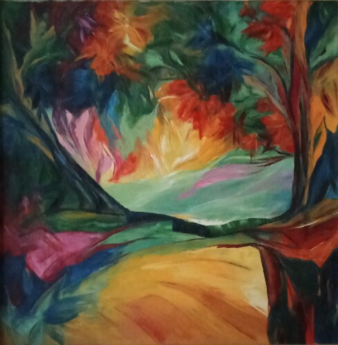 Tout en fleurs par Olga Schrufer-Kozlova, Peinture en vente sur Singulart