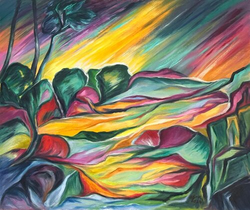 Changement de temp Il di Olga Schrufer-Kozlova, Pittura in vendita su Singulart