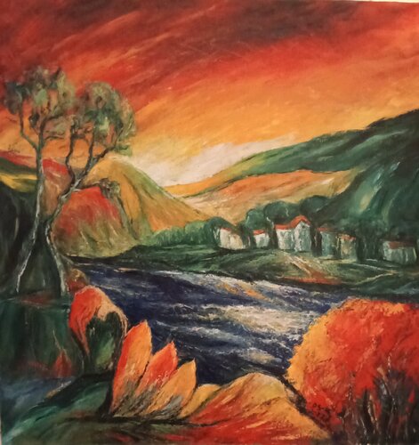 Chaleur intense d'été di Olga Schrufer-Kozlova, Pittura in vendita su Singulart