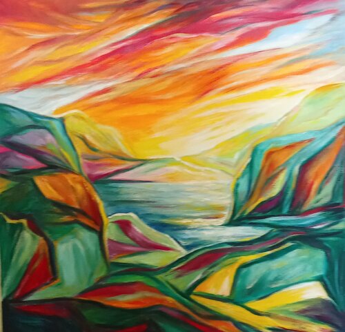 Rochers réfléchissant la lumière Olga Schrufer-Kozlova