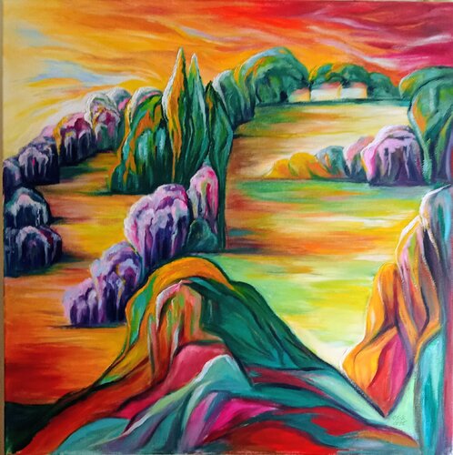 Bocage provençal par Olga Schrufer-Kozlova, Peinture en vente sur Singulart