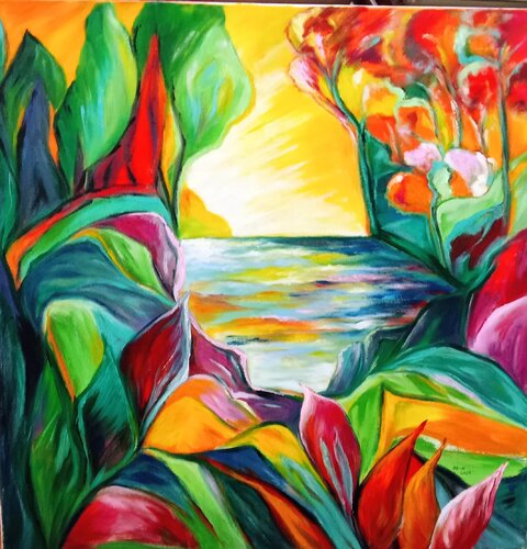 Reflets du Soleil di Olga Schrufer-Kozlova, Pittura in vendita su Singulart