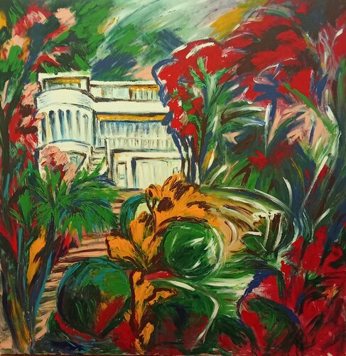 Yan Sin Ko à Cannes van Olga Schrufer-Kozlova, Schilderij te koop op Singulart