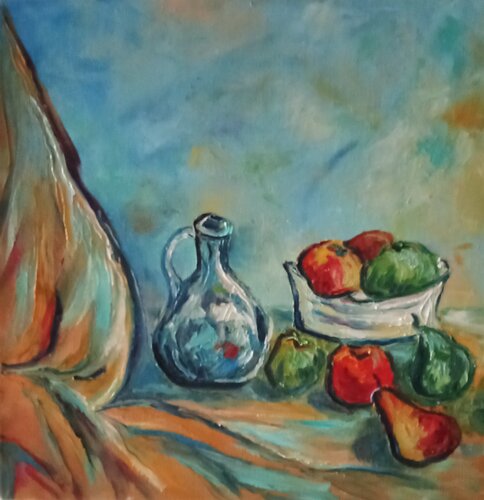 Nature morte aux fruits di Olga Schrufer-Kozlova, Pittura in vendita su Singulart