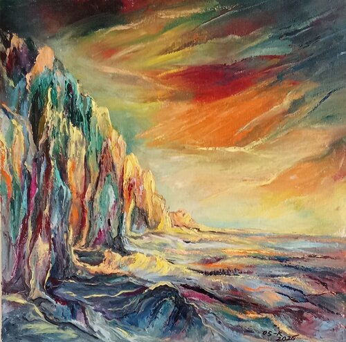Falaises par Olga Schrufer-Kozlova, Peinture en vente sur Singulart