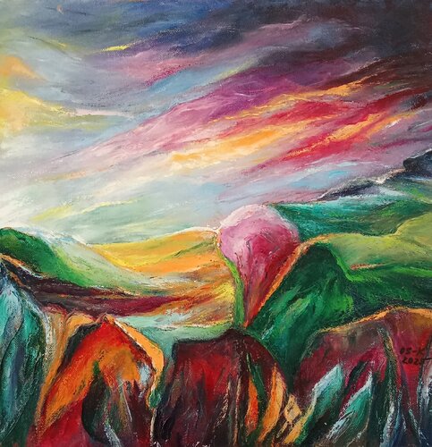 L'orage s'approche di Olga Schrufer-Kozlova, Pittura in vendita su Singulart